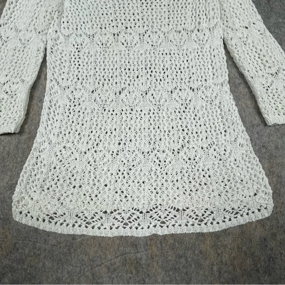 Coldwater Creek Open Knit Feminine Boho Casual Every Day Tunic Top - Sz L/14